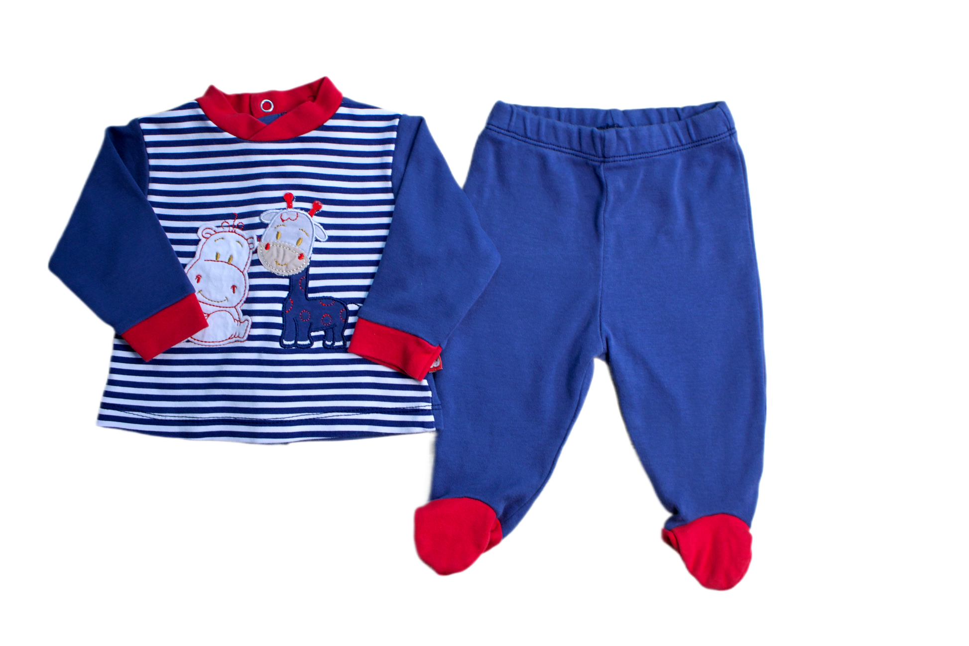 Clobies | Conjunto Camisola e Calças com pés para Bebé Menino de 0/1 meses