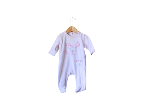 Babygrow c/ pés para Bebé Menina de 1 - 3 meses | Clobies