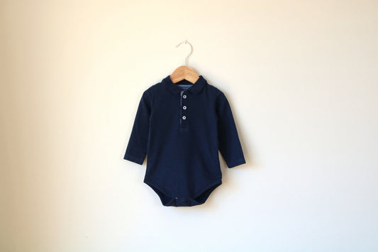 Body Polo manga comprida para Bebé Menino de 3 - 6 meses | Clobies