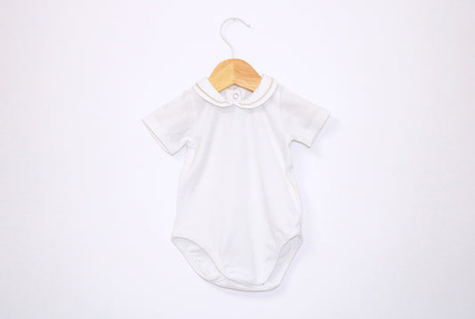 Body com gola manga curta ▪️ Bebé 1 - 3 meses